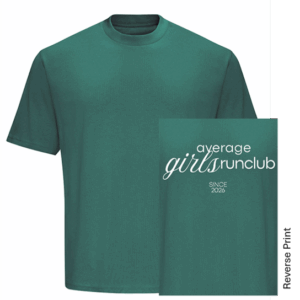 [P] AT003 Average Girls Running Club Heavyweight Boxy 240 T-Shirt Moss Green SR